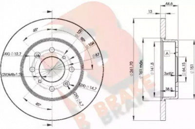 R BRAKE 78rbd20841 -  Тормозной диск